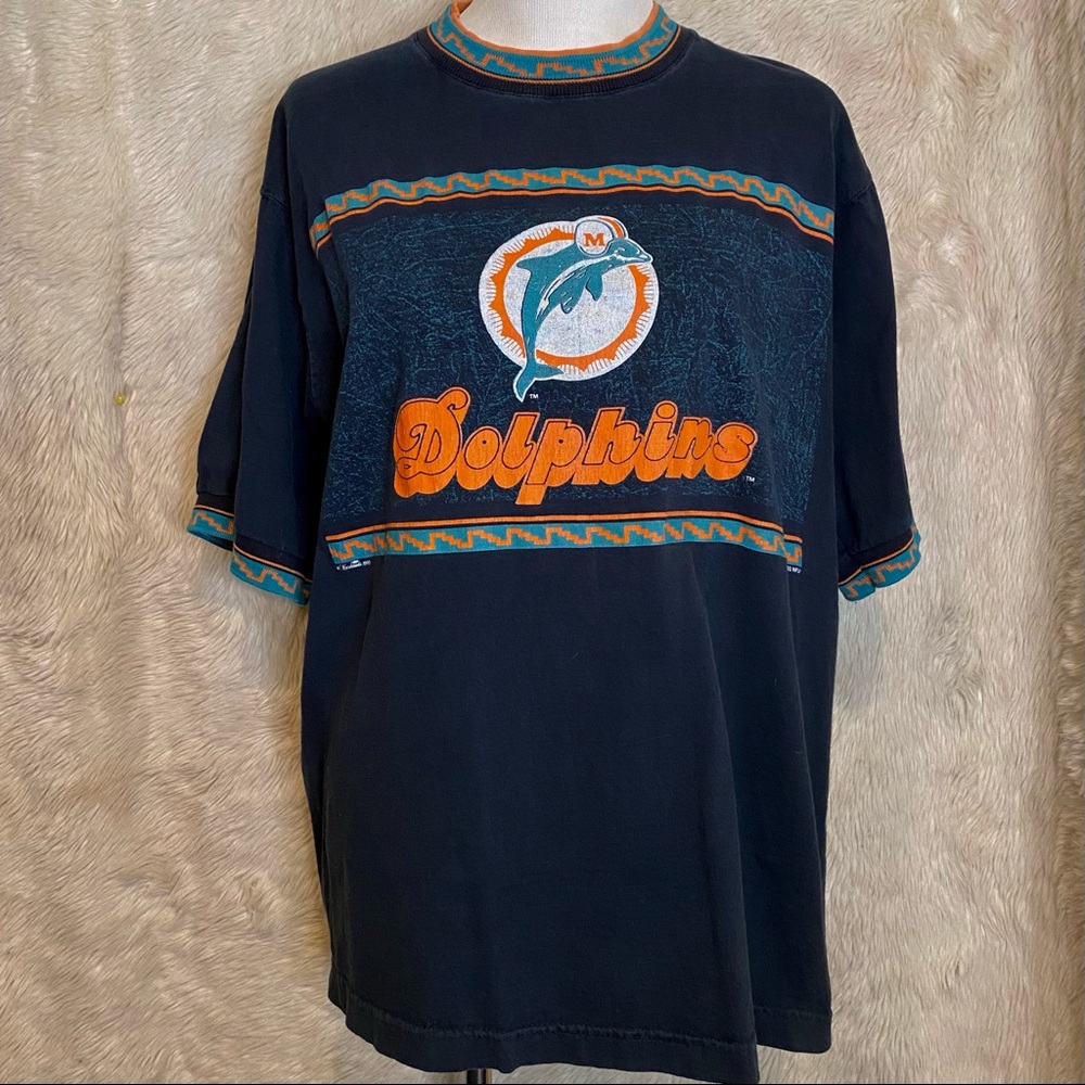 Vintage 1993 Miami Dolphins *Rare* NFL T Shirt LRG